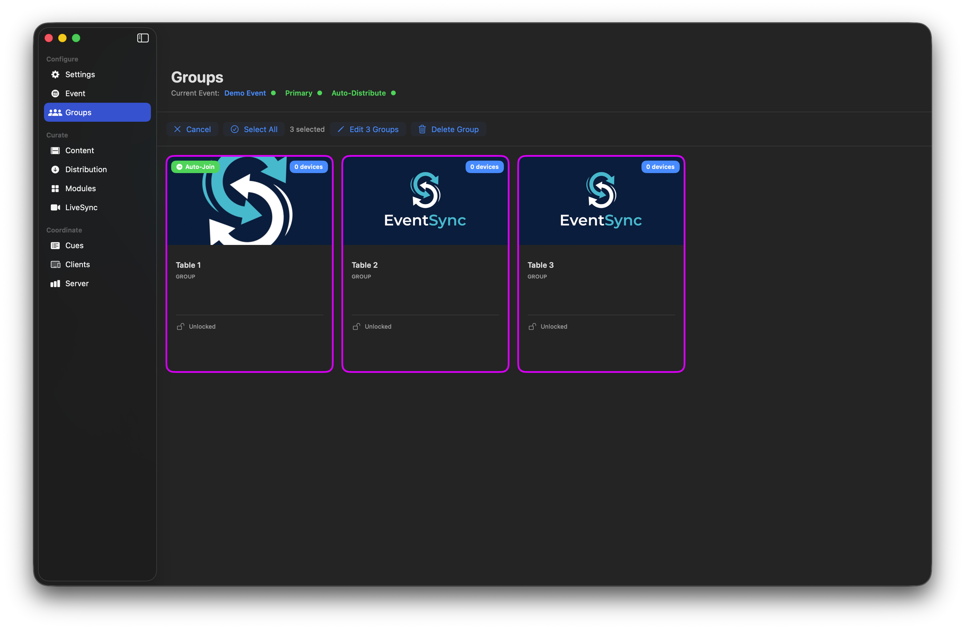 Select mode