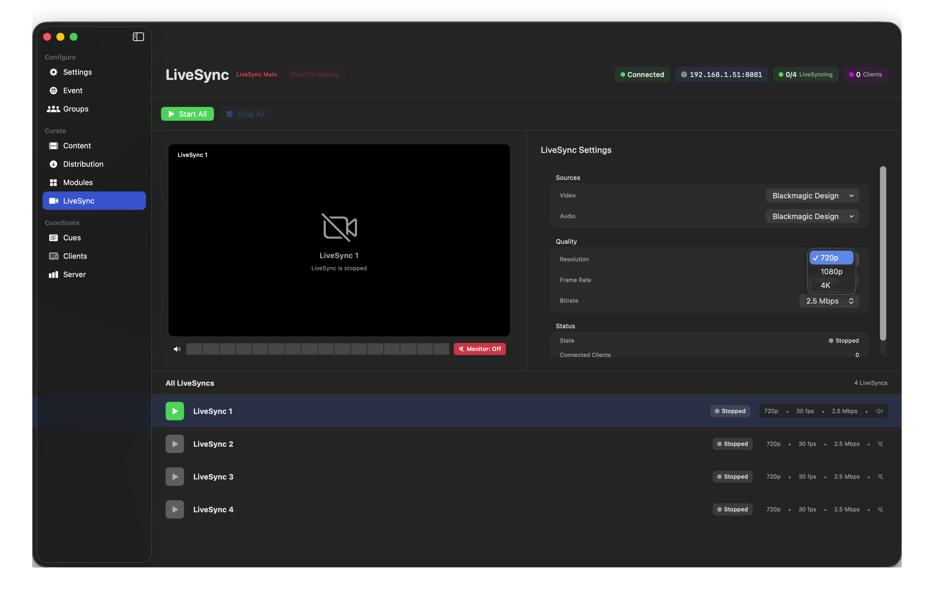 Resolution options